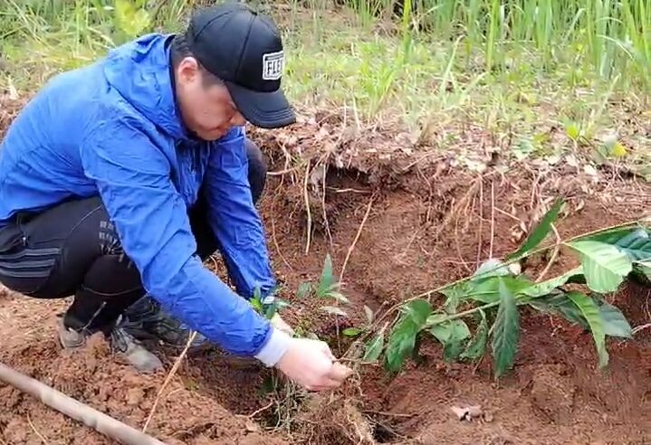 Ricky Wong working on a community environmental regeneration project in Malaysia
